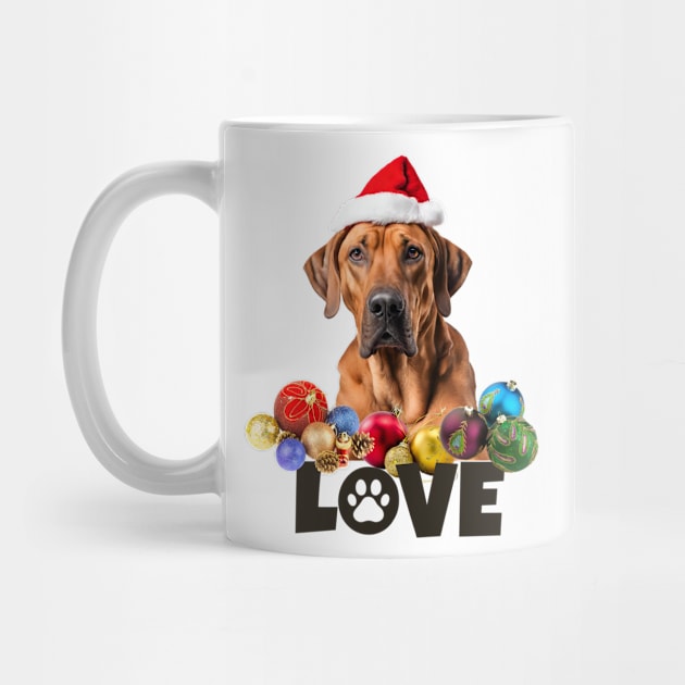 Rhodesian Ridgeback Christmas LOVE by Doodle and Things